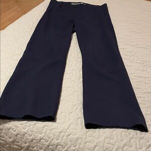 Betabrand Women’s Navy Blue Boot Cut Stretch Pants Size Small